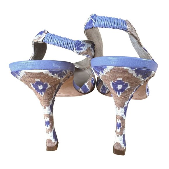 Manolo Blahnik Carolyne 90 Python Pumps Patchwork Purple Size EU 39 US 9 - Picture 5 of 9